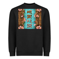 Black Western Mama Pink Roses Mother's Day Heavyweight Sweatshirt - LillyAllenDesigns