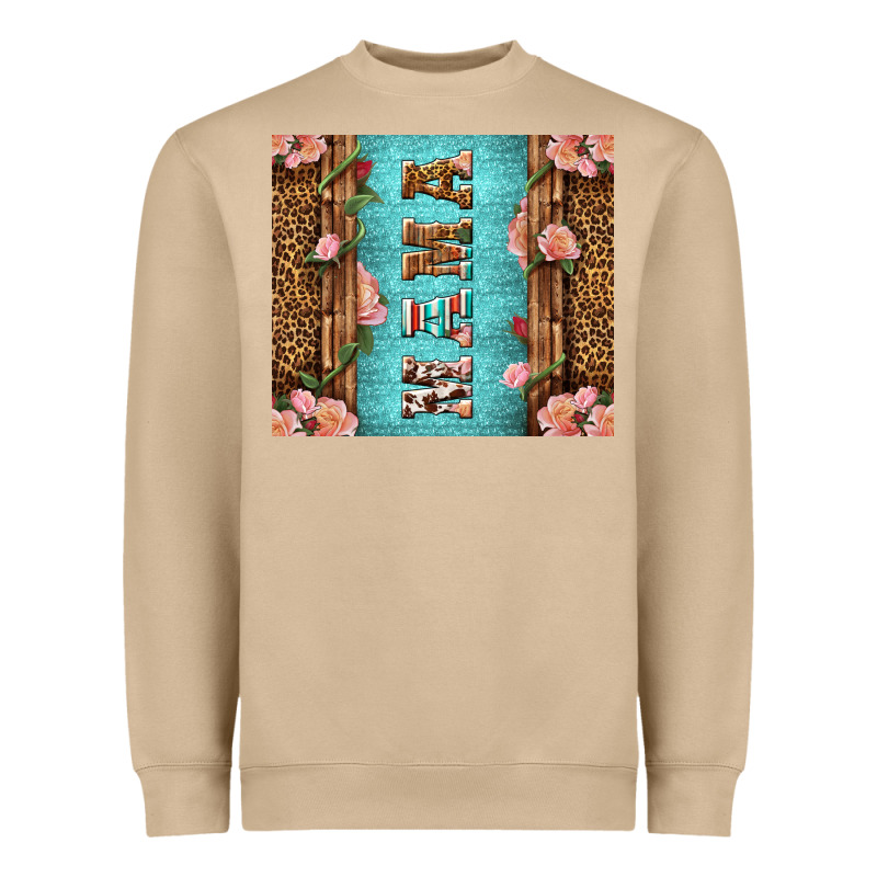 Western Mama Pink Roses Mother's Day Heavyweight Sweatshirt by LillyAllenDesigns | Teevron