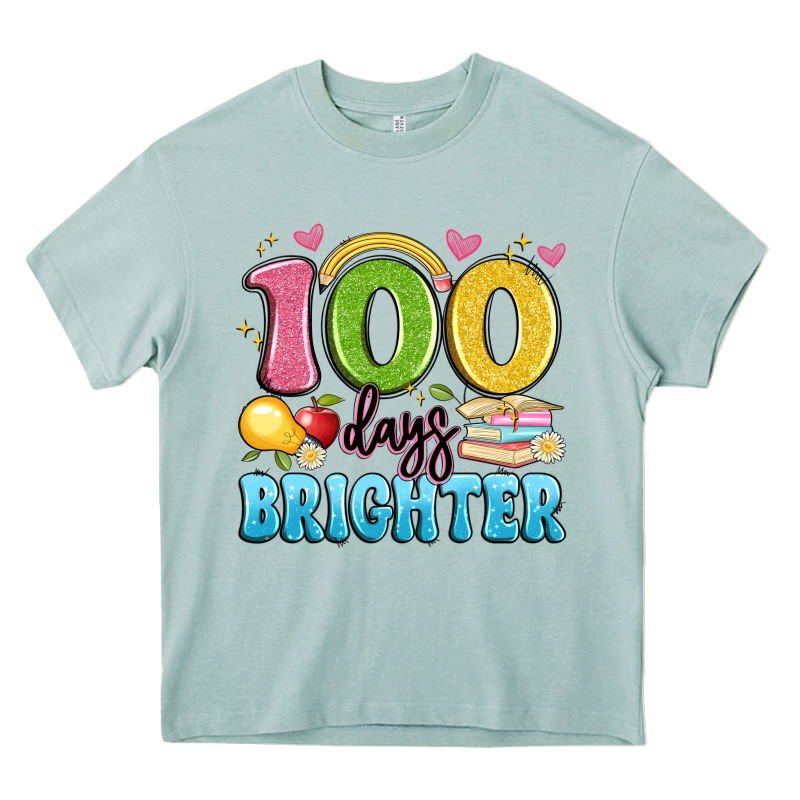 100 Days Brighter Heavy Core Tee by Artiststas | Teevron