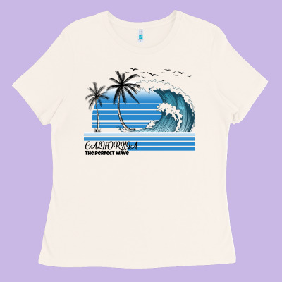 California The Perfect Wave Ladies Tee Designed By Bettercallsaul