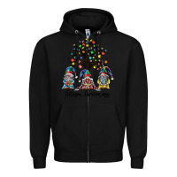 Black autism awarenes Zipper Hoodie - SublimationCraftShop