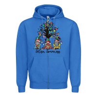 True Royal autism awarenes Zipper Hoodie - SublimationCraftShop