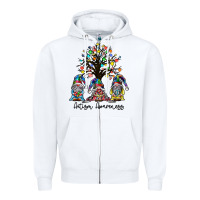 White autism awarenes Zipper Hoodie - SublimationCraftShop