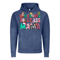 Vintage Denim somebody jolly ass mama pink christmas Vintage Hoodie - CowGirlArtShop