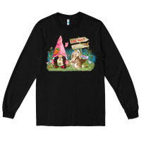 Black Easter gnome and rabbit egg hunt  Easter Day Long Sleeve Tee - CowGirlArtShop