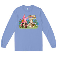 Colony Blue Easter gnome and rabbit egg hunt  Easter Day Long Sleeve Tee - CowGirlArtShop