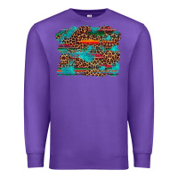 Purple western serape leopard turquoise  background Premium Sweatshirt - Artiststas