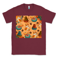 Burgundy Fall Pumpkins Autumn Coffee Classic Tee - texasbilliewilder