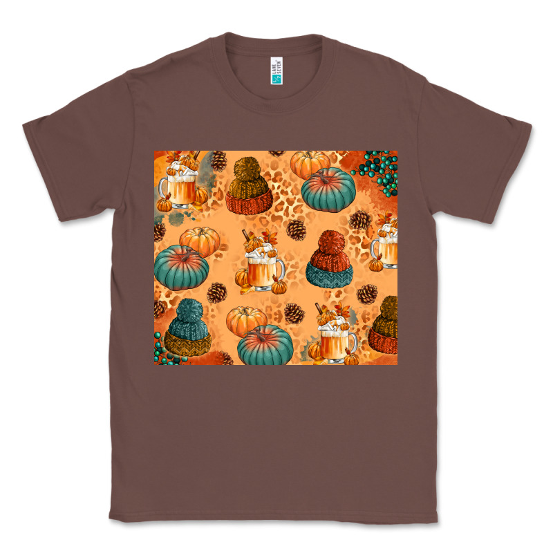 Fall Pumpkins Autumn Coffee Classic Tee by texasbilliewilder | Teevron