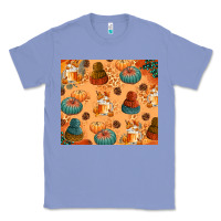 Colony Blue Fall Pumpkins Autumn Coffee Classic Tee - texasbilliewilder