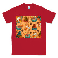 Red Fall Pumpkins Autumn Coffee Classic Tee - texasbilliewilder