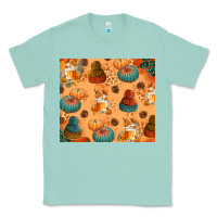 Seafoam Fall Pumpkins Autumn Coffee Classic Tee - texasbilliewilder