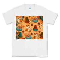 White Fall Pumpkins Autumn Coffee Classic Tee - texasbilliewilder