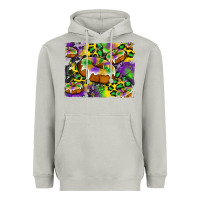 Moon Dust mardi gras cake glitterleopard and cowhide background Heavyweight Hoodie - Artiststas