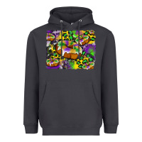 Smoke mardi gras cake glitterleopard and cowhide background Heavyweight Hoodie - Artiststas