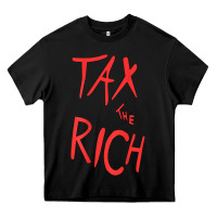 Black tax the rich shirt (on back)political t shirts for women men t shirt Heavy Core Tee - minhPixels