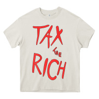 Cream tax the rich shirt (on back)political t shirts for women men t shirt Heavy Core Tee - minhPixels