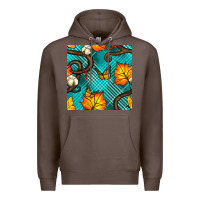 Coffee autumn leaves seamless pattern Premium Hoodie - BundleAndBundleShop