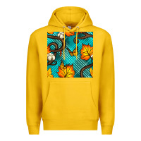 Lemon autumn leaves seamless pattern Premium Hoodie - BundleAndBundleShop