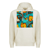 Oatmeal Heather autumn leaves seamless pattern Premium Hoodie - BundleAndBundleShop