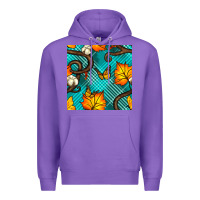 Purple autumn leaves seamless pattern Premium Hoodie - BundleAndBundleShop