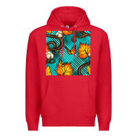 Red autumn leaves seamless pattern Premium Hoodie - BundleAndBundleShop