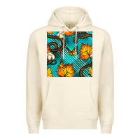 Sandshell autumn leaves seamless pattern Premium Hoodie - BundleAndBundleShop