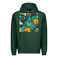 Sports Green autumn leaves seamless pattern Premium Hoodie - BundleAndBundleShop