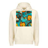 Tofu autumn leaves seamless pattern Premium Hoodie - BundleAndBundleShop
