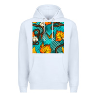 White autumn leaves seamless pattern Premium Hoodie - BundleAndBundleShop