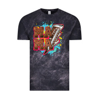 Cloud Black Mama Football lightning bolt Vintage Tee - HowdyJamesFarm