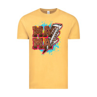 Vintage Mustard Mama Football lightning bolt Vintage Tee - HowdyJamesFarm