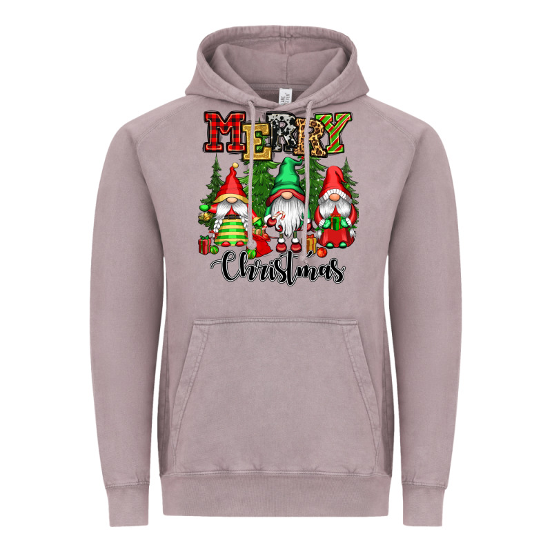 Merry Christmas Gnomes Vintage Hoodie by CowGirlArtShop | Teevron