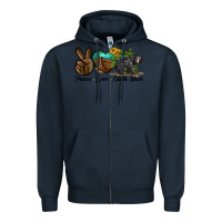 Navy peace love sloth bear Zipper Hoodie - LillyAllenDesigns