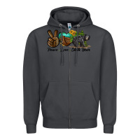 Smoke peace love sloth bear Zipper Hoodie - LillyAllenDesigns