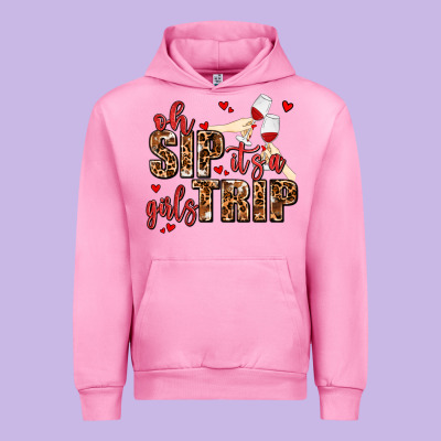 Oh Sip Its A Girls Trip Urban Hoodie Designed By Adodesignshop