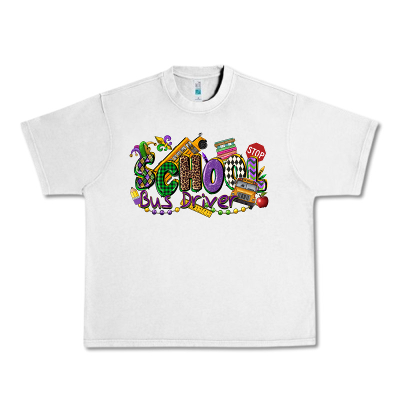 School Bus Driver Mardi Gras Urban Heavy Tee by CowGirlArtShop | Teevron