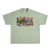 Oil Green school bus driver mardi gras Urban Heavy Tee - CowGirlArtShop