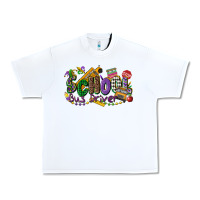 White school bus driver mardi gras Urban Heavy Tee - CowGirlArtShop