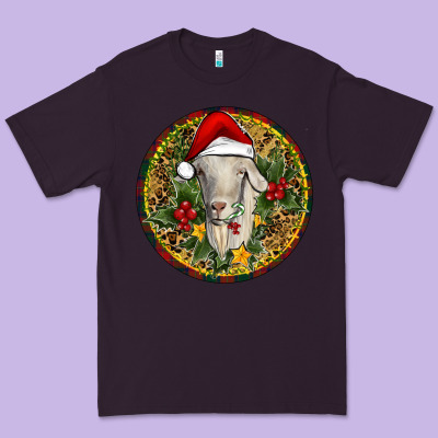 Christmas Goat Premium Tee Designed By Ranaportraitstore