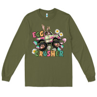 Army Green Egg crusher monster truck Long Sleeve Tee - CowGirlArtShop