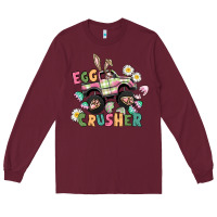 Burgundy Egg crusher monster truck Long Sleeve Tee - CowGirlArtShop