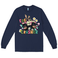 Navy Egg crusher monster truck Long Sleeve Tee - CowGirlArtShop