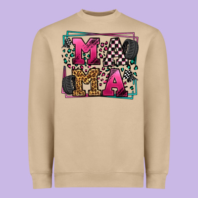 Racing Leopard Frame Mama Mother's Day Heavyweight Sweatshirt Designed By Lillyallendesigns
