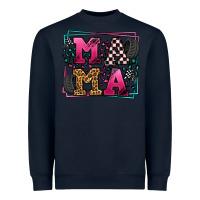 Navy Racing leopard frame mama Mother's Day Heavyweight Sweatshirt - LillyAllenDesigns