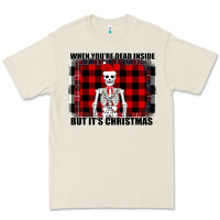 Bone When You re Dead Inside But It Christmas Skeleton Premium Tee - Bettercallsaul