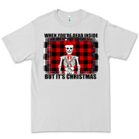 Dove Grey When You re Dead Inside But It Christmas Skeleton Premium Tee - Bettercallsaul