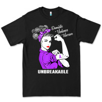 Black Domestic Violence Warrior Unbreakable Awareness Gift Premium Tee - minhPixels