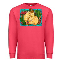Cardinal western cowboy chicks cactus coop animals  leopard serape turquoise Premium Sweatshirt - Artiststas
