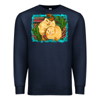 Navy western cowboy chicks cactus coop animals  leopard serape turquoise Premium Sweatshirt - Artiststas